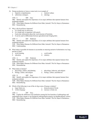 Test Bank For Our Origins, 5th Edition - Page 14 preview image