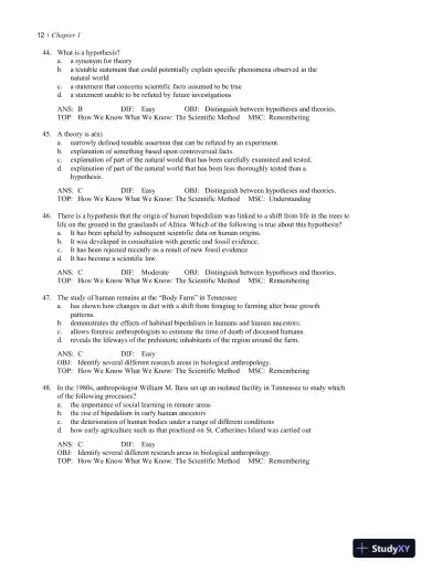 Test Bank For Our Origins, 5th Edition - Page 16 preview image