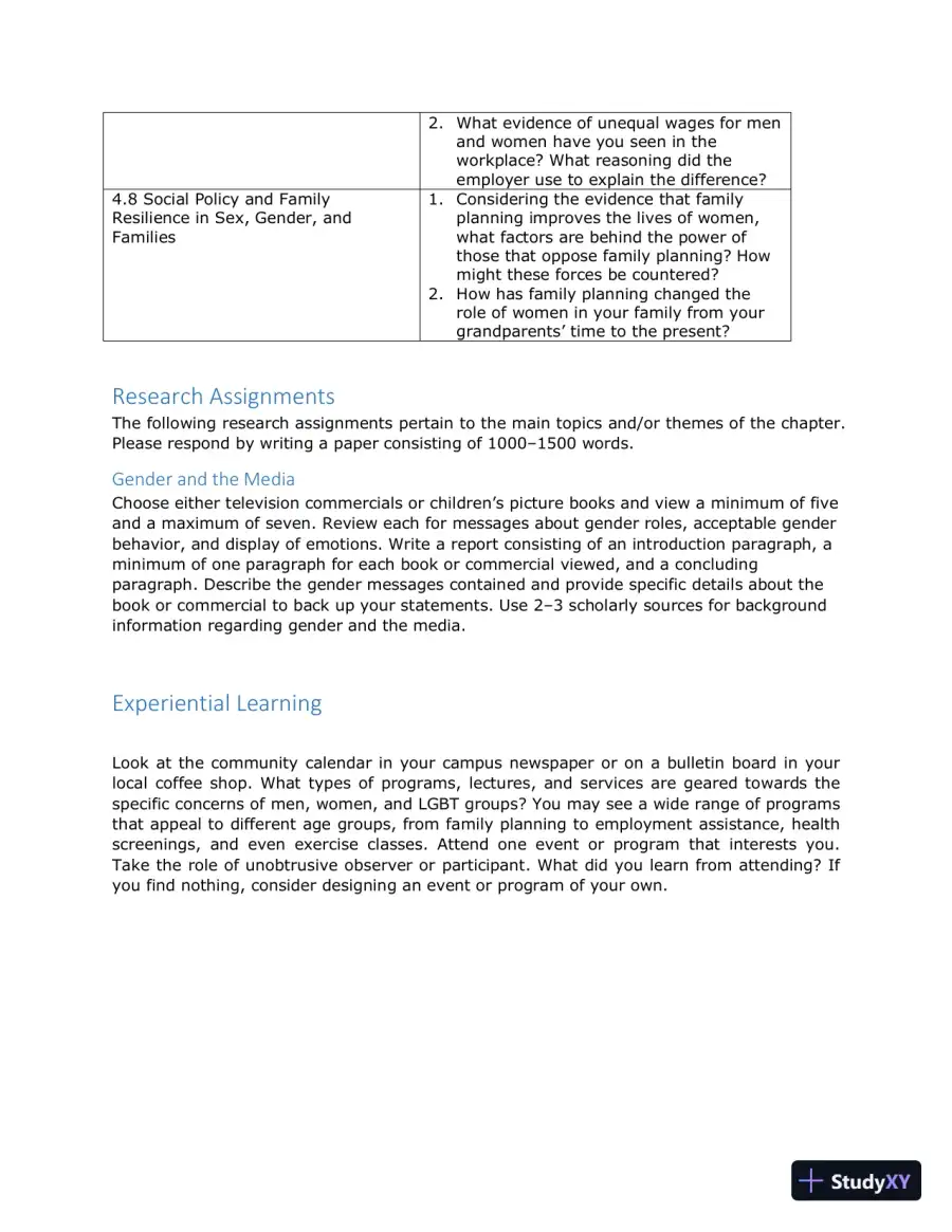 Class Notes for Families and Their Social Worlds, 3rd Edition, page 16