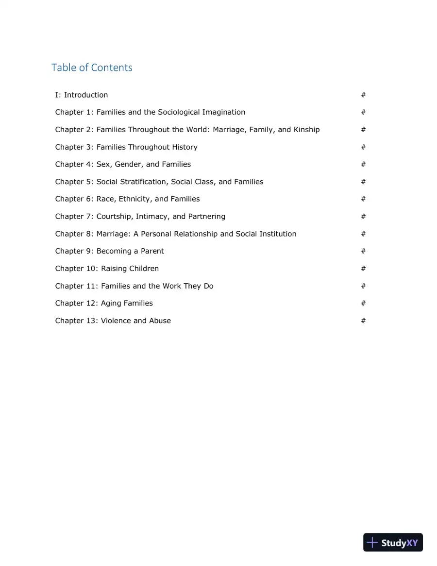 Class Notes for Families and Their Social Worlds, 3rd Edition, page 3