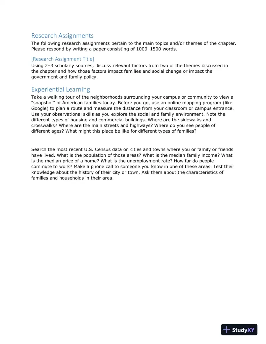 Class Notes for Families and Their Social Worlds, 3rd Edition, page 6