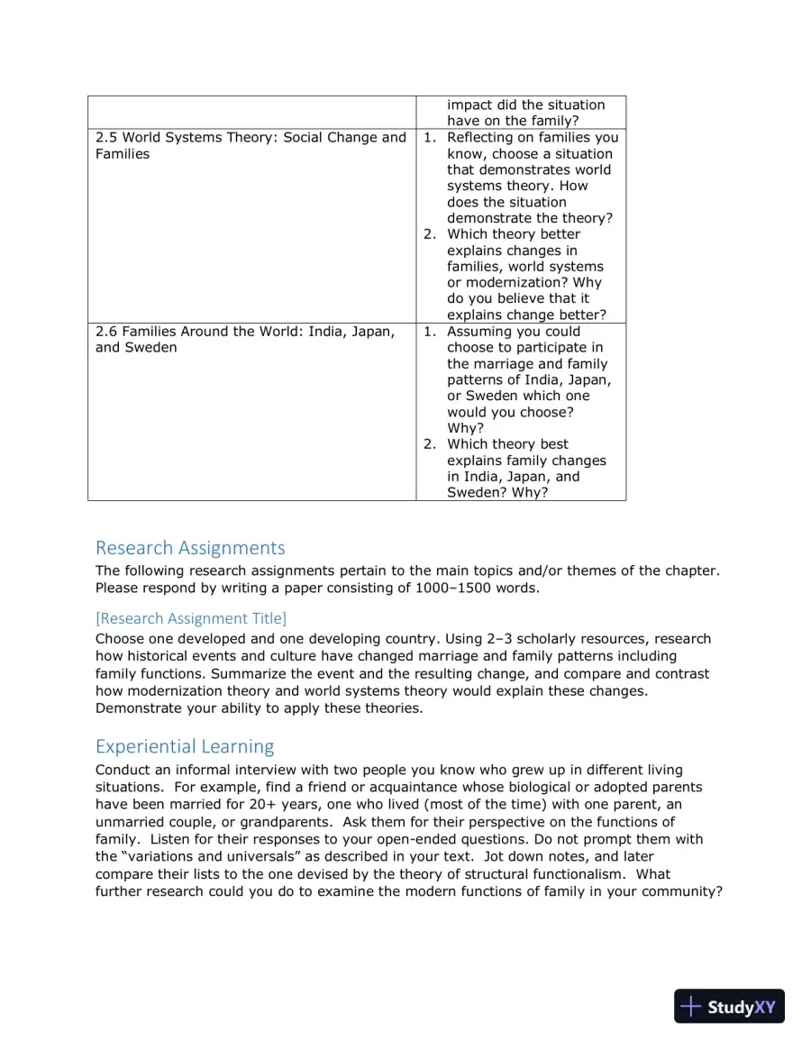 Class Notes for Families and Their Social Worlds, 3rd Edition, page 9