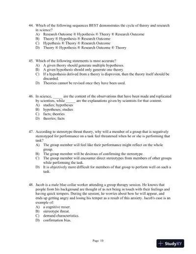 Social Psychology: The Science of Everyday Life First Edition Test Bank - Page 13 preview image