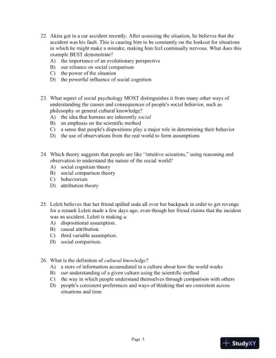 Social Psychology: The Science of Everyday Life First Edition Test Bank - Page 8 preview image