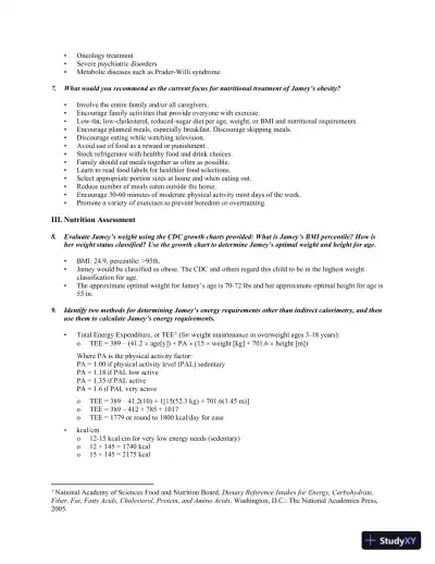 Medical Nutrition Therapy: A Case Study Approach 4th Edition Solution Manual - Page 12 preview image