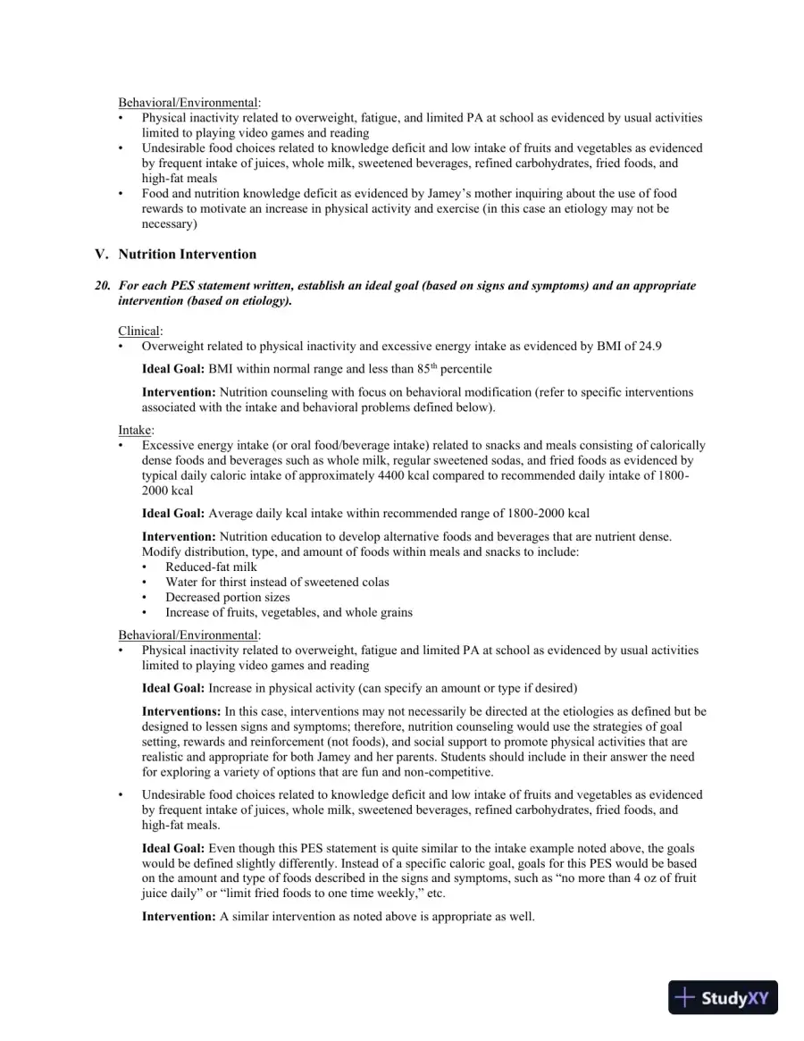 Medical Nutrition Therapy: A Case Study Approach 4th Edition Solution Manual, page 15
