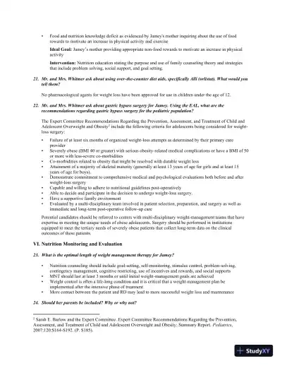 Medical Nutrition Therapy: A Case Study Approach 4th Edition Solution Manual - Page 16 preview image