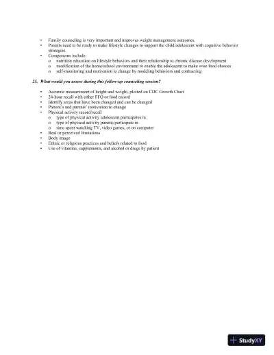 Medical Nutrition Therapy: A Case Study Approach 4th Edition Solution Manual - Page 17 preview image