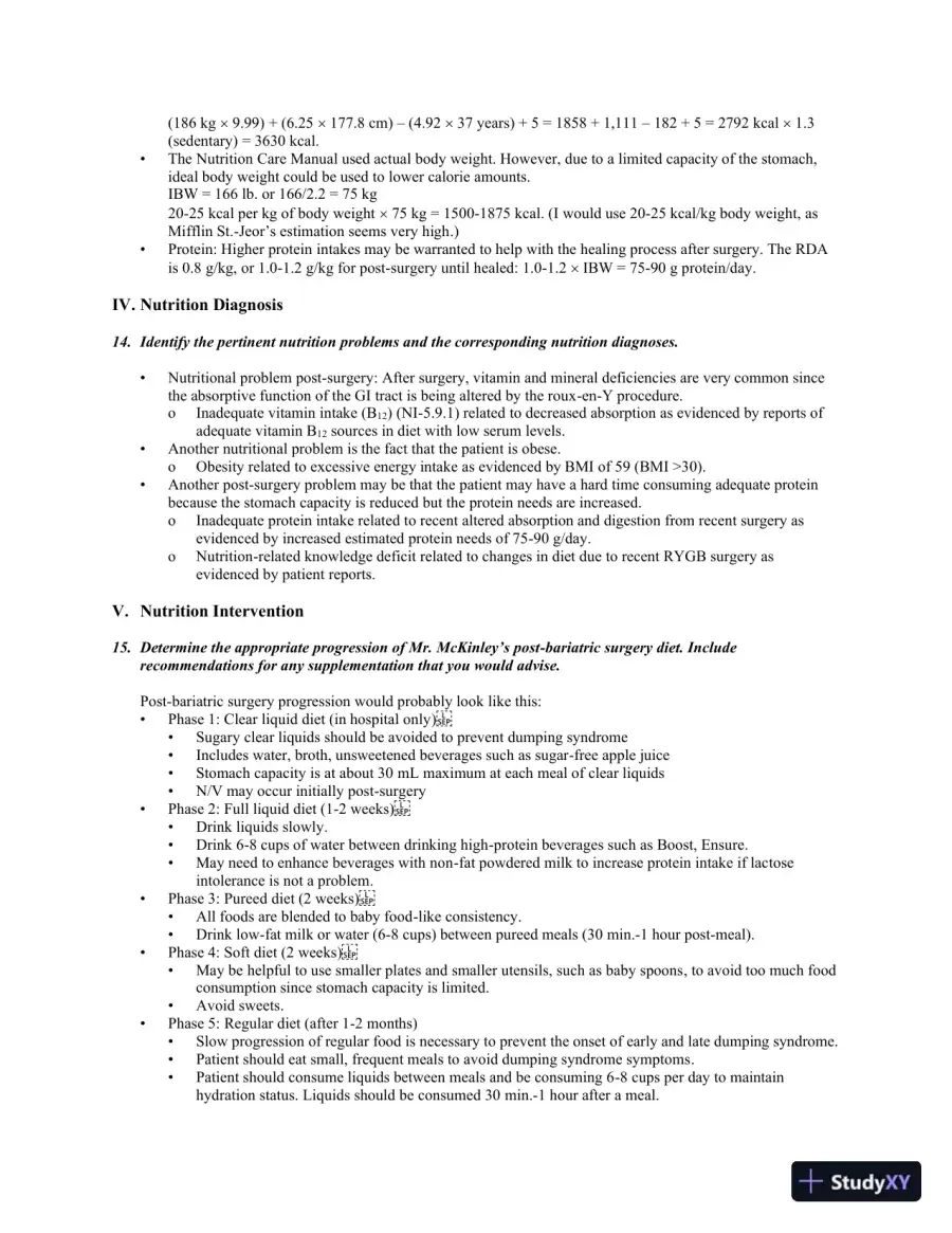 Medical Nutrition Therapy: A Case Study Approach 4th Edition Solution Manual, page 25