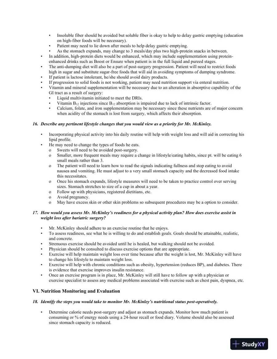 Medical Nutrition Therapy: A Case Study Approach 4th Edition Solution Manual, page 26