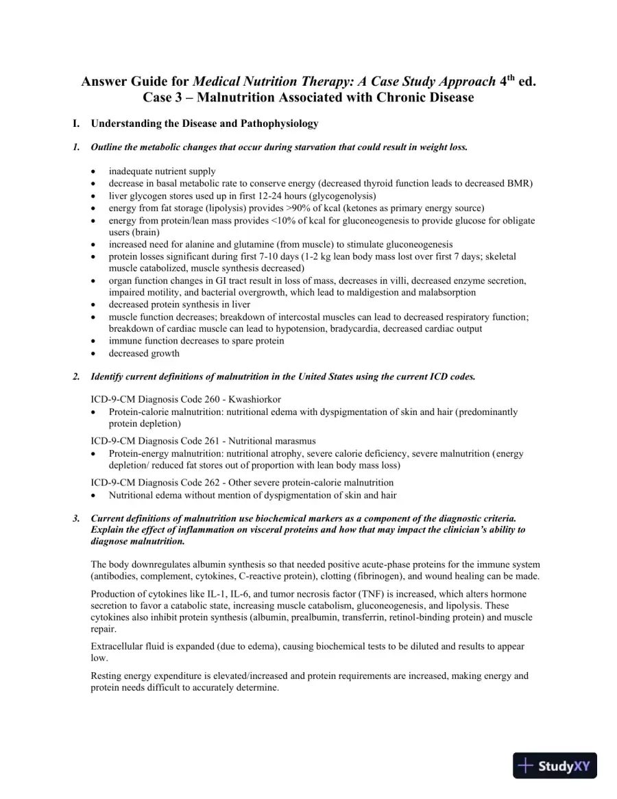 Medical Nutrition Therapy: A Case Study Approach 4th Edition Solution Manual, page 29