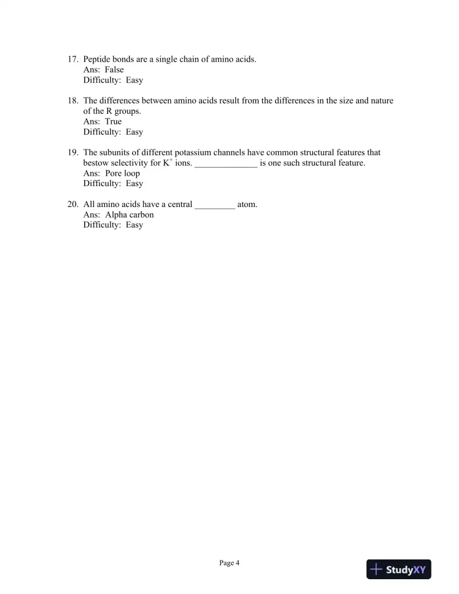 Test Bank For Neuroscience: Exploring the Brain, 3rd Edition, page 14
