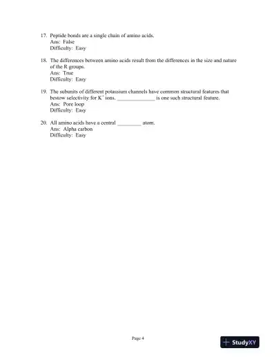 Test Bank For Neuroscience: Exploring the Brain, 3rd Edition - Page 14 preview image