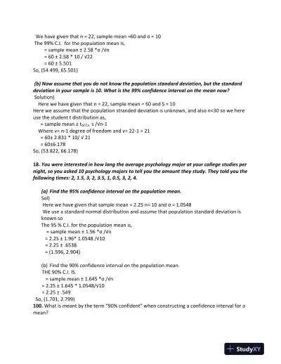 Confidence Intervals and Statistical Inference: Homework Assignments and Solutions Week 5 - Page 3 preview image
