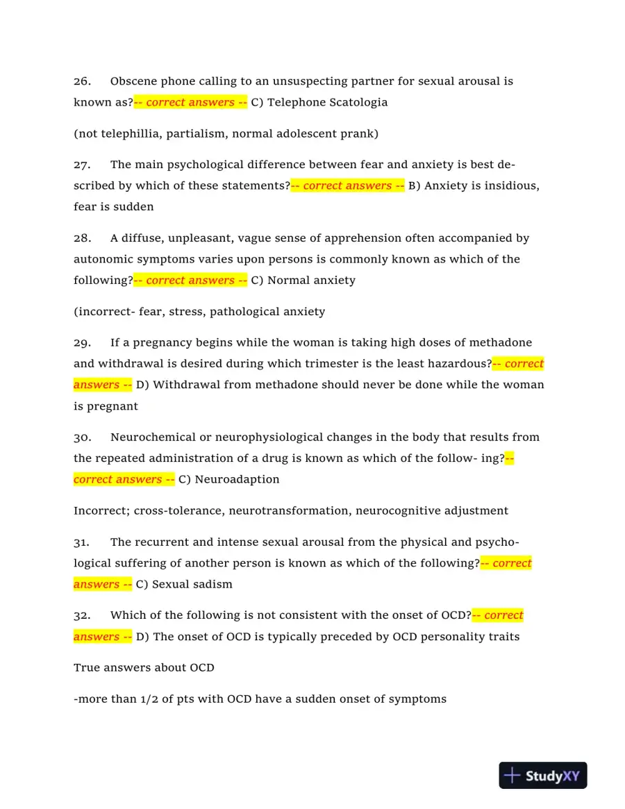 2024 NRNP6665 Mental Health Midterm Exam With Answers (409 Solved Questions), page 6