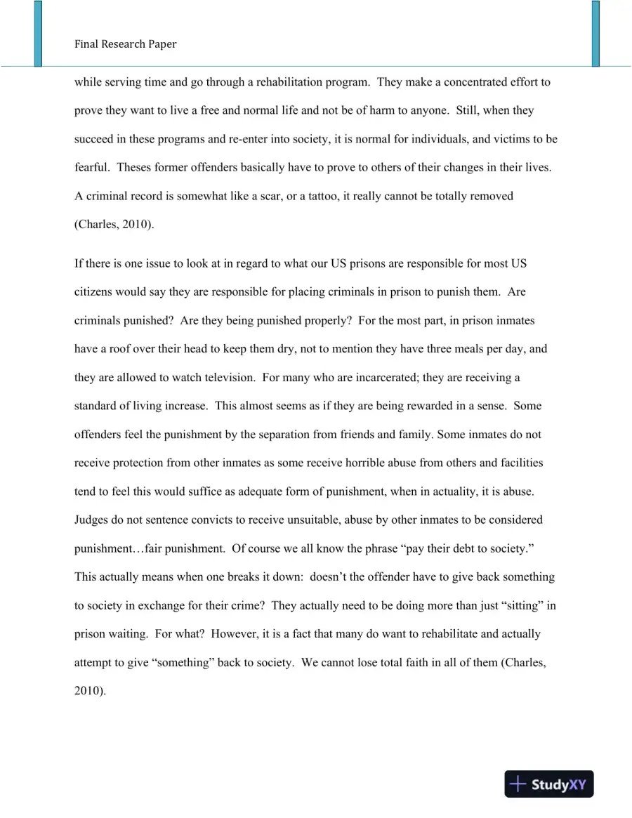 CRJ303: Corrections: In The Scope of Prison Life, page 4