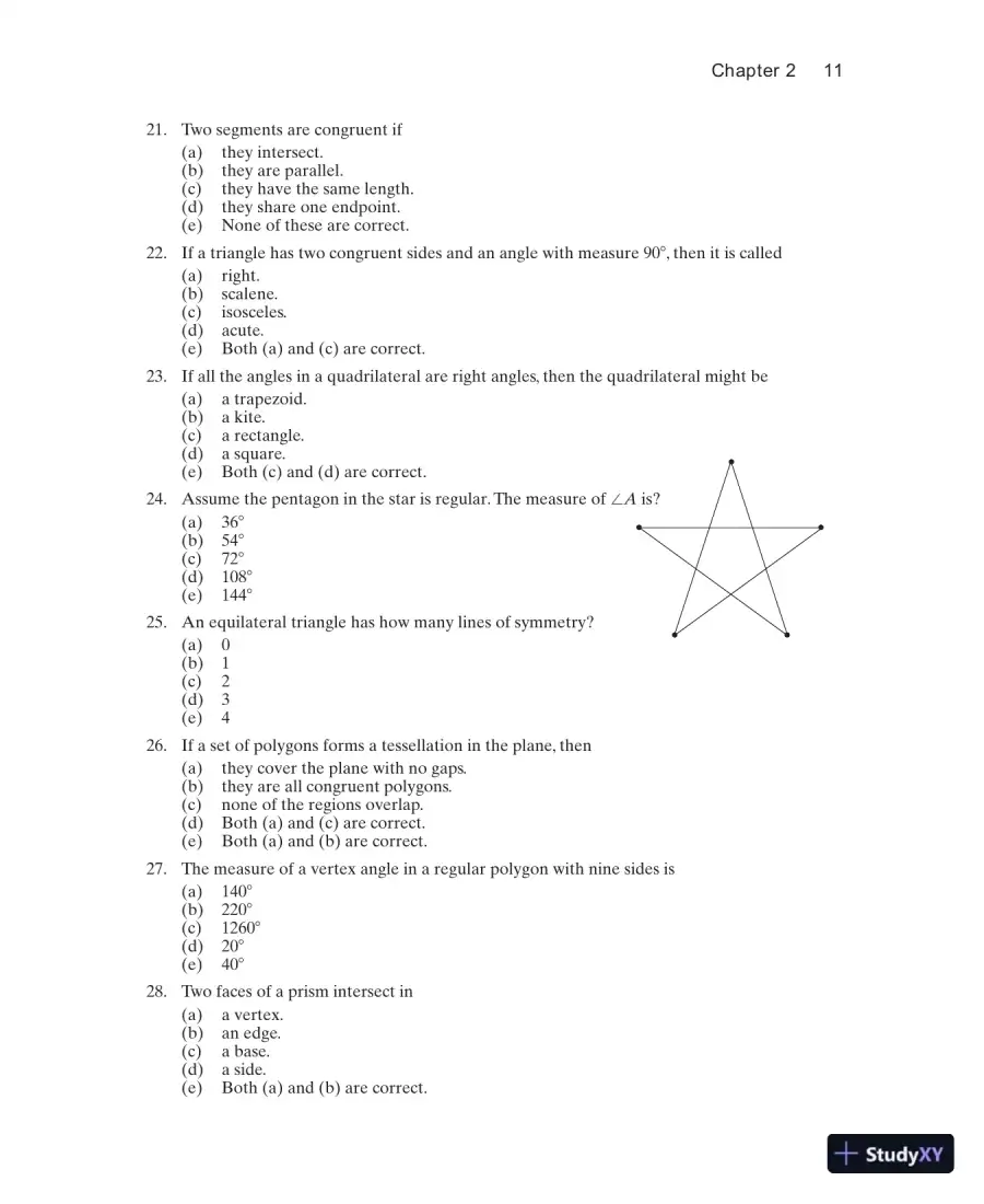 Test Bank For College Geometry: A Problem Solving Approach with Applications, 2nd Edition, page 12