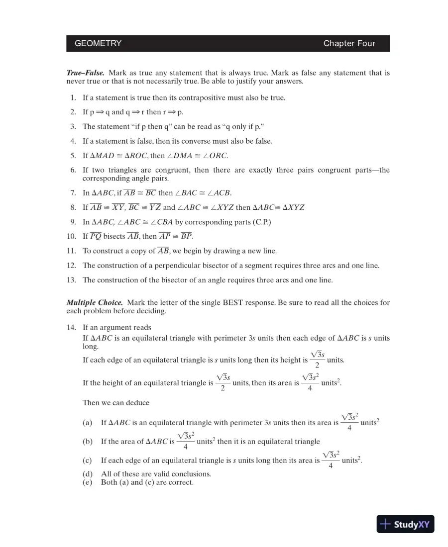 Test Bank For College Geometry: A Problem Solving Approach with Applications, 2nd Edition, page 30