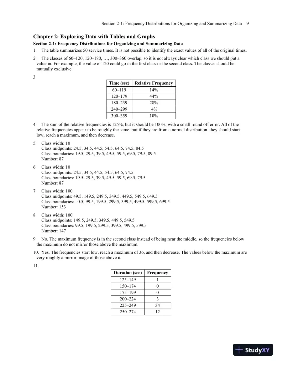 Elementary Statistics Using Excel, 6th Edition Solution Manual, page 14
