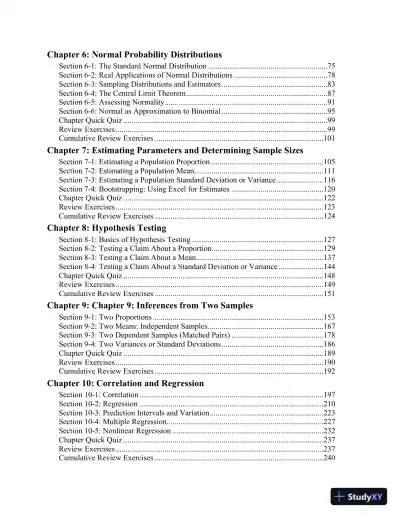 Elementary Statistics Using Excel, 6th Edition Solution Manual - Page 4 preview image