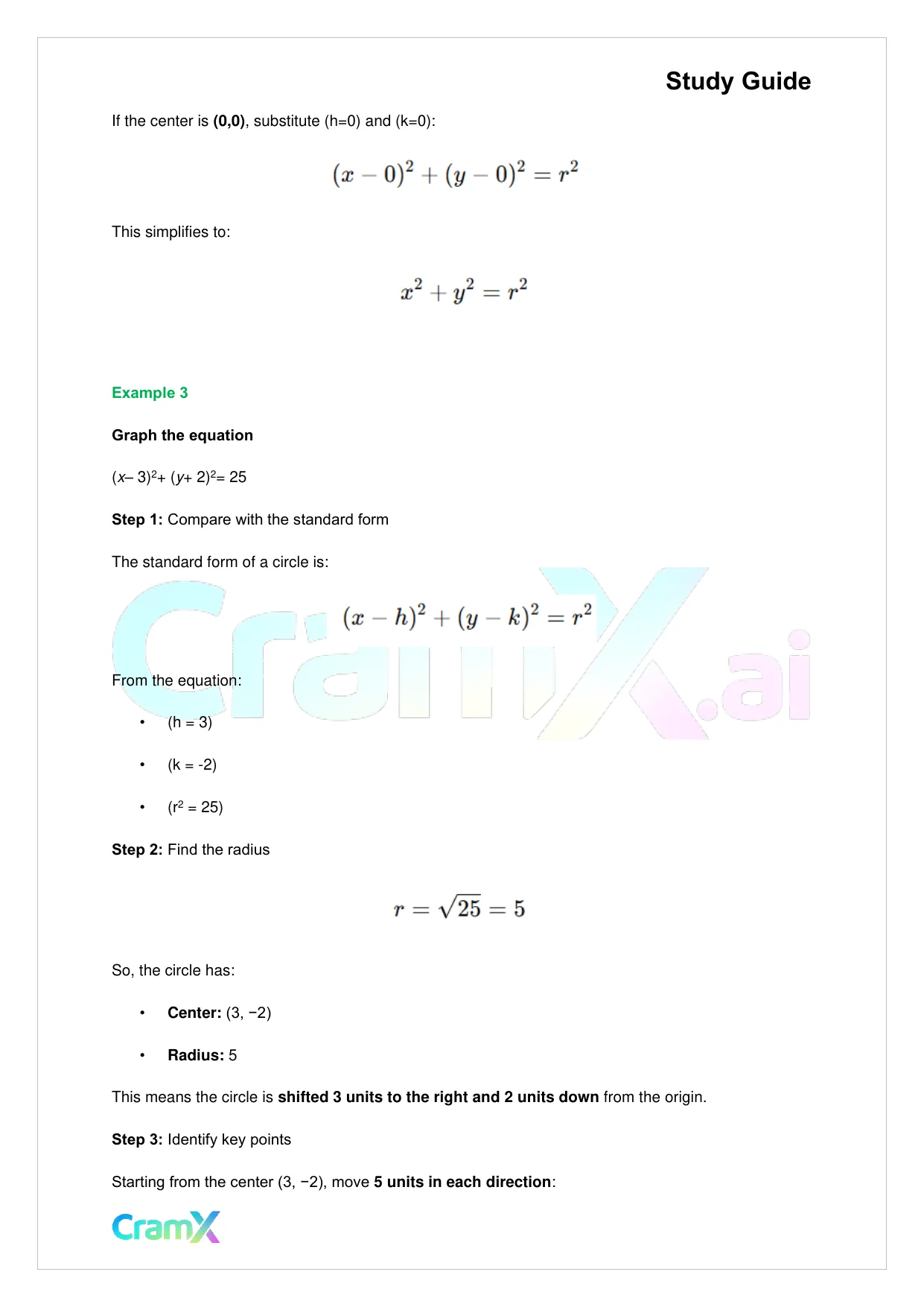Algebra II – Conic Sections - Page 9 preview image