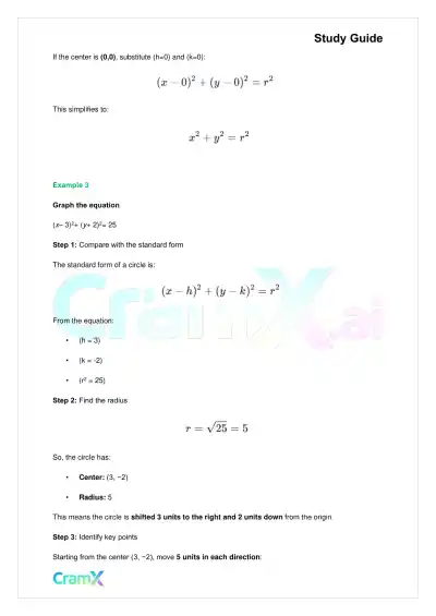 Algebra II – Conic Sections - Page 9 preview image