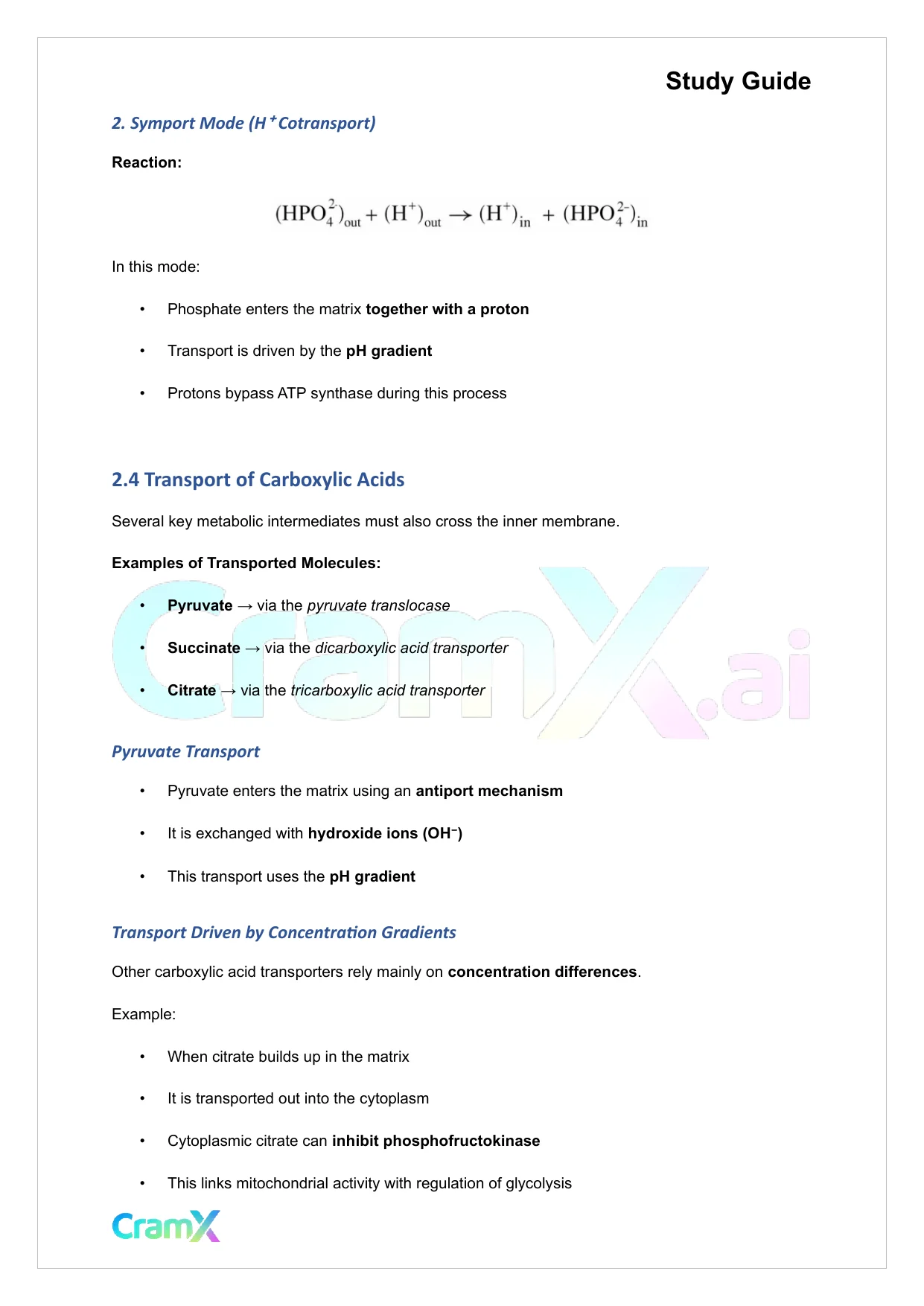 Biochemistry I - Oxidative Phosphorylation - Page 8 preview image