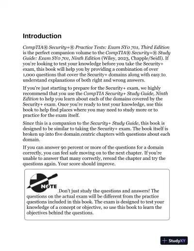 CompTIA Security+ Practice Tests: Exam SY0-701 (2024) - Page 12 preview image
