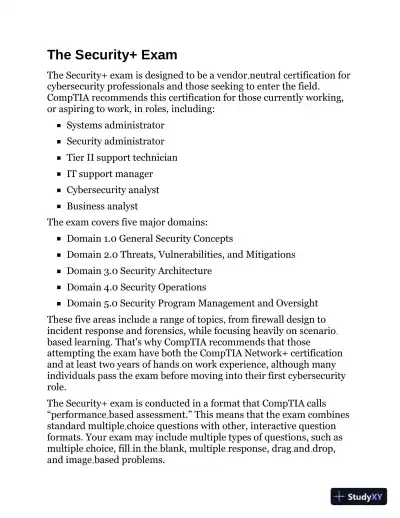 CompTIA Security+ Practice Tests: Exam SY0-701 (2024) - Page 13 preview image