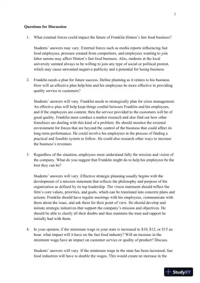 Supervision: Concepts and Practices of Management, 13th Edition Solution Manual - Page 3 preview image