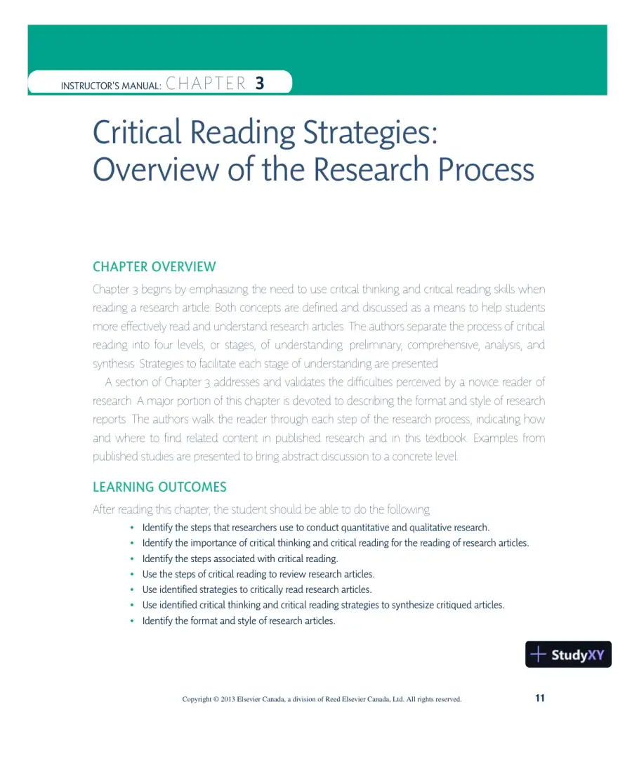 Nursing Research In Canada: Methods, Critical Appraisal, And Utilization, 3rd Canadian Edition Lecture Notes, page 12