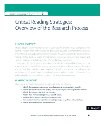 Nursing Research In Canada: Methods, Critical Appraisal, And Utilization, 3rd Canadian Edition Lecture Notes - Page 12 preview image