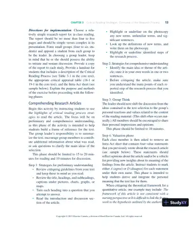 Nursing Research In Canada: Methods, Critical Appraisal, And Utilization, 3rd Canadian Edition Lecture Notes - Page 14 preview image