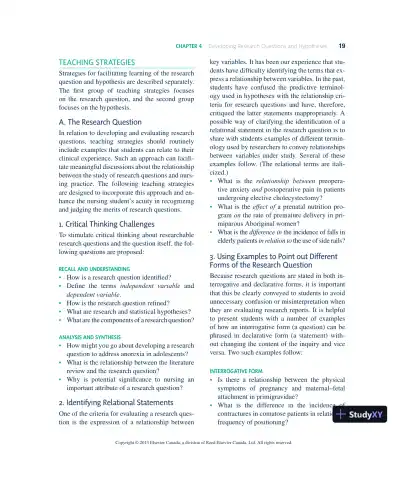 Nursing Research In Canada: Methods, Critical Appraisal, And Utilization, 3rd Canadian Edition Lecture Notes - Page 20 preview image