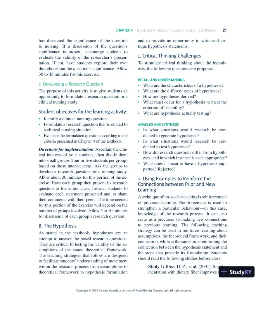 Nursing Research In Canada: Methods, Critical Appraisal, And Utilization, 3rd Canadian Edition Lecture Notes, page 22