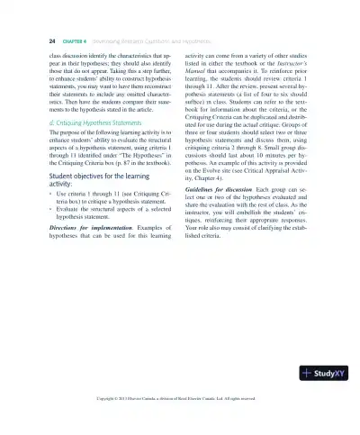 Nursing Research In Canada: Methods, Critical Appraisal, And Utilization, 3rd Canadian Edition Lecture Notes - Page 25 preview image