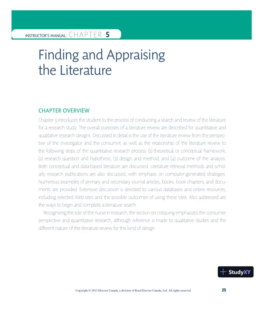 Nursing Research In Canada: Methods, Critical Appraisal, And Utilization, 3rd Canadian Edition Lecture Notes, page 26