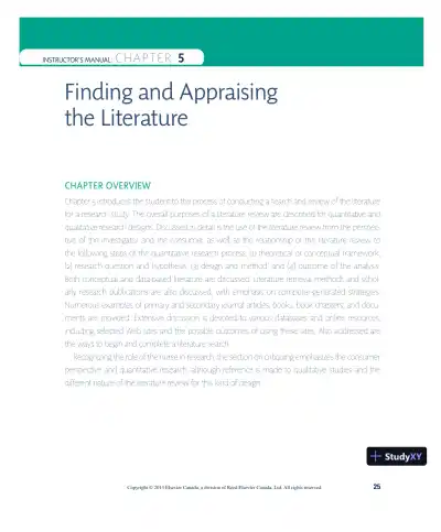 Nursing Research In Canada: Methods, Critical Appraisal, And Utilization, 3rd Canadian Edition Lecture Notes - Page 26 preview image
