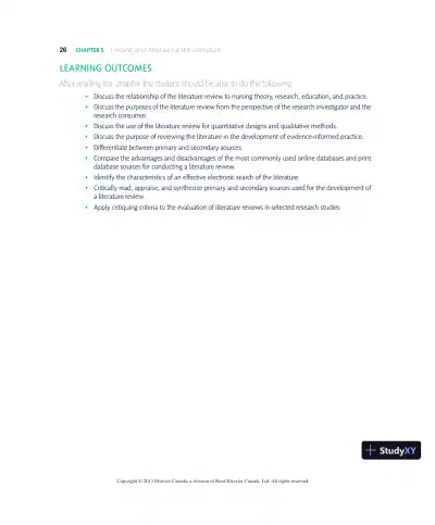 Nursing Research In Canada: Methods, Critical Appraisal, And Utilization, 3rd Canadian Edition Lecture Notes - Page 27 preview image