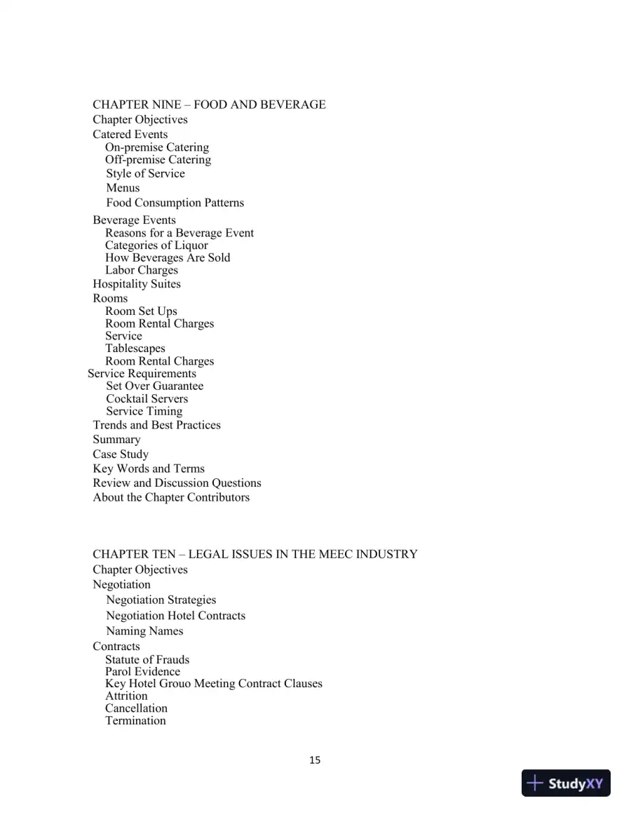 Meetings, Expositions, Events, and Conventions: An Introduction to the Industry, 5th Edition Solution Manual, page 15