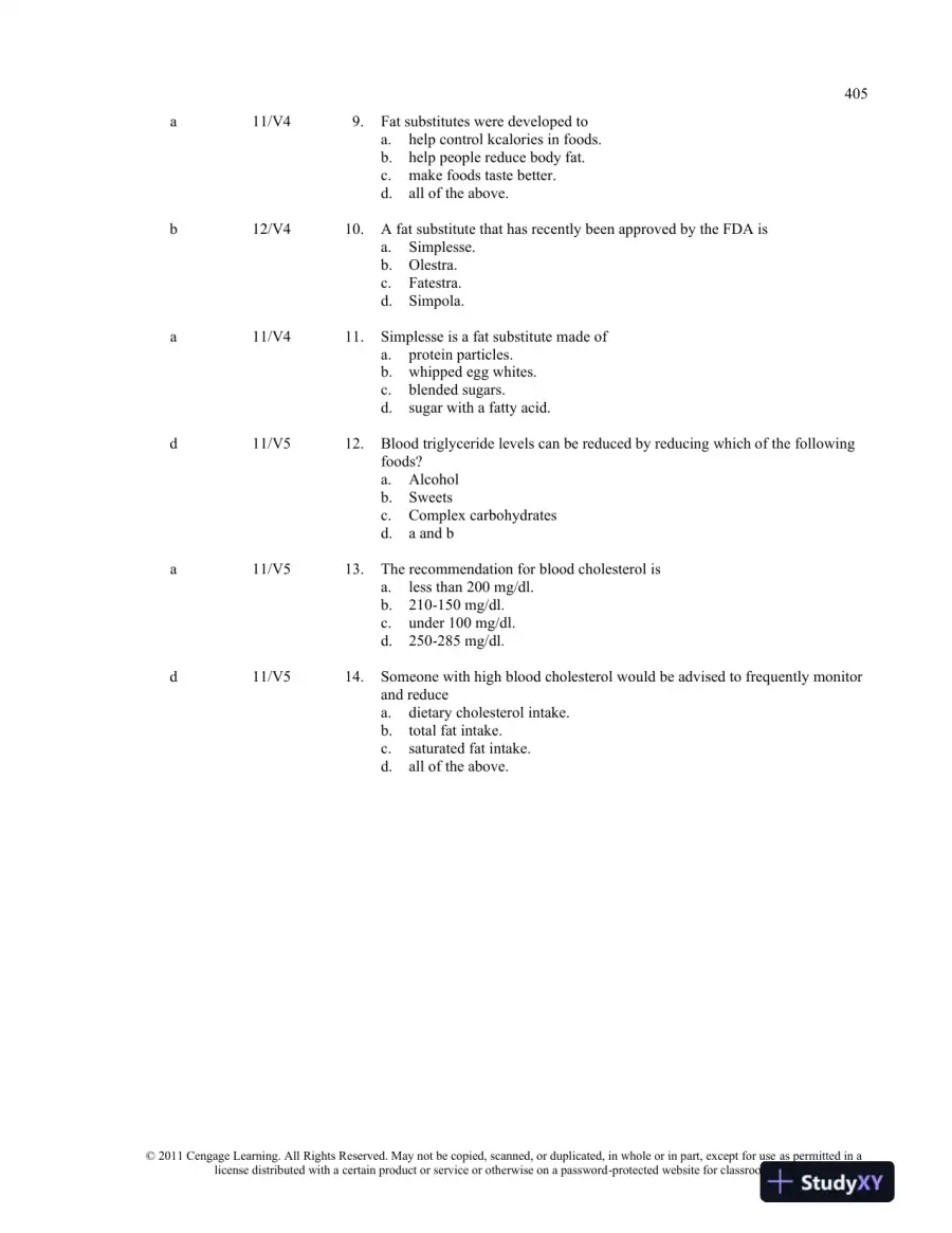 Understanding Nutrition 12th edition Test Bank, page 11