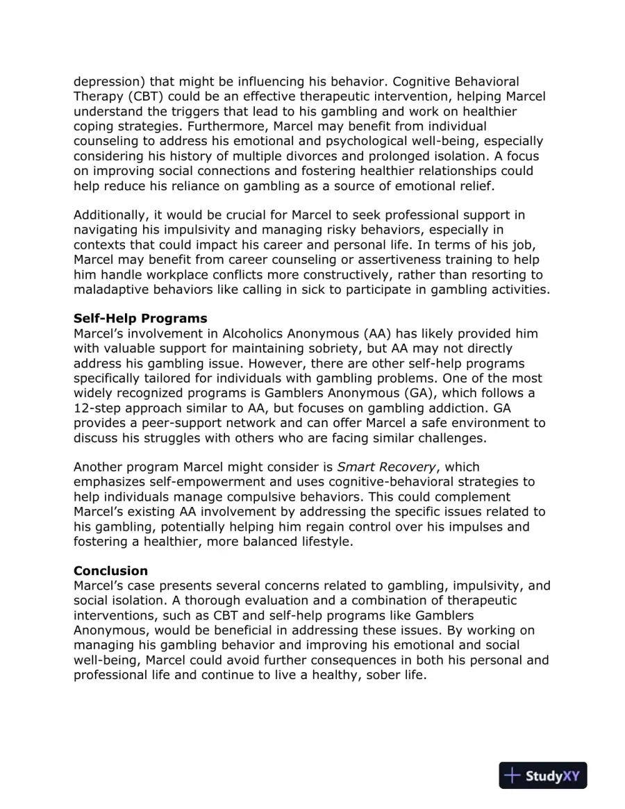 Assessment and Treatment of Addictive Behaviors: Case Studies Analysis, page 3