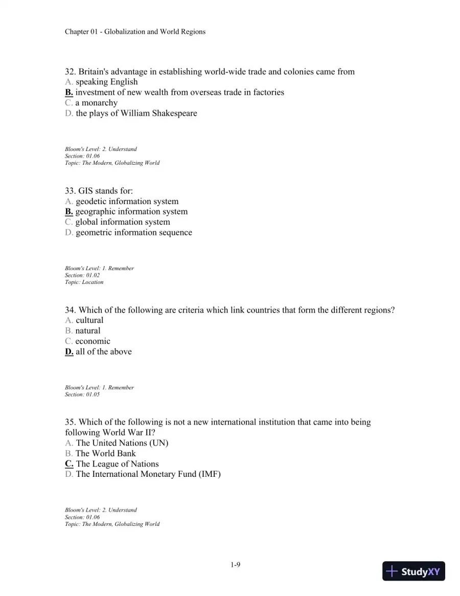 Test Bank For Contemporary World Regional Geography, 4th Edition, page 10