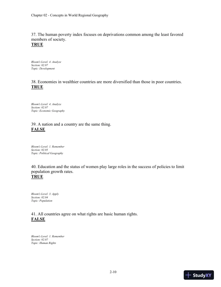 Test Bank For Contemporary World Regional Geography, 4th Edition, page 26