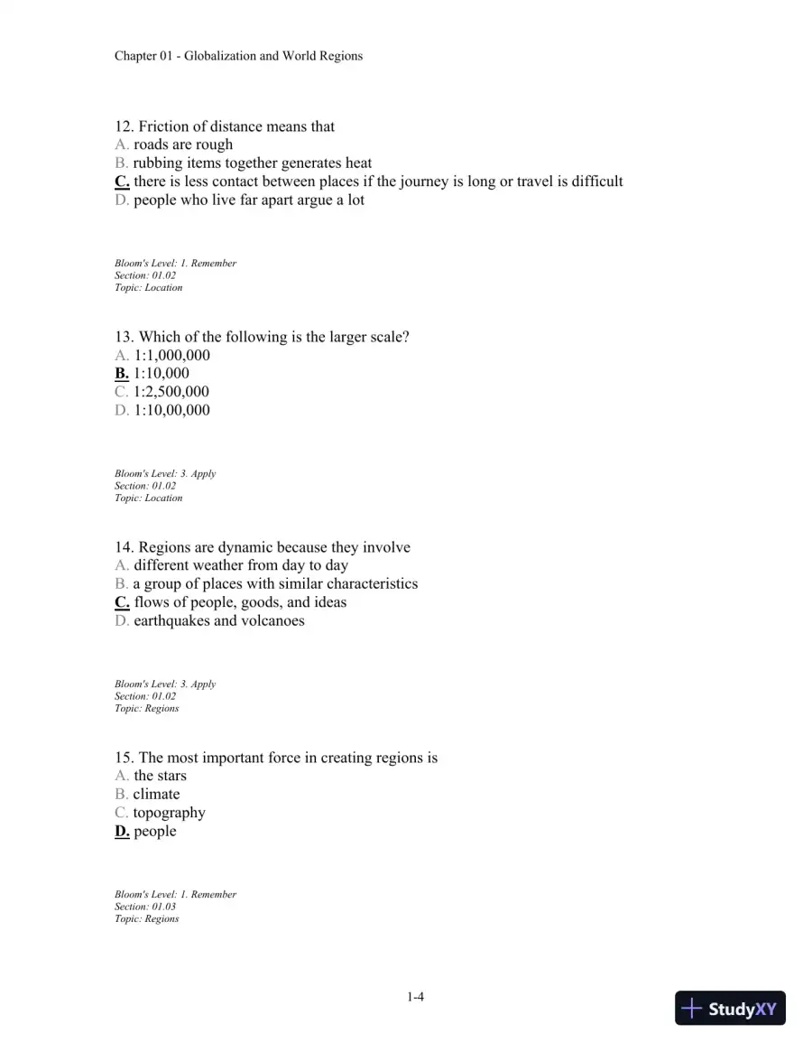 Test Bank For Contemporary World Regional Geography, 4th Edition, page 5