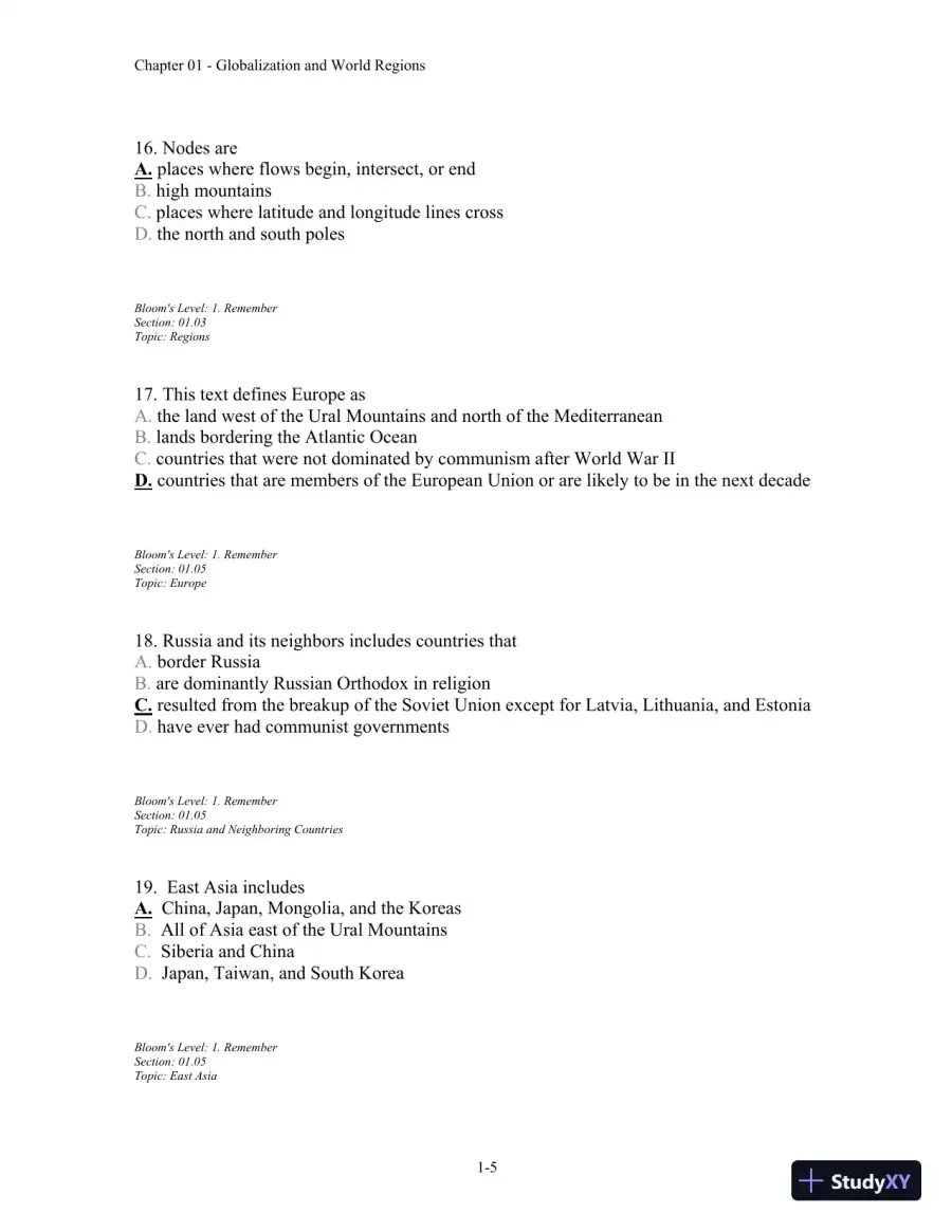Test Bank For Contemporary World Regional Geography, 4th Edition, page 6