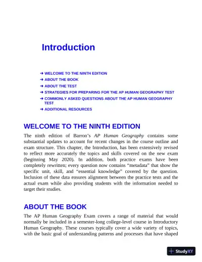 AP Human Geography: with 2 Practice Tests (2020) - Page 13 preview image