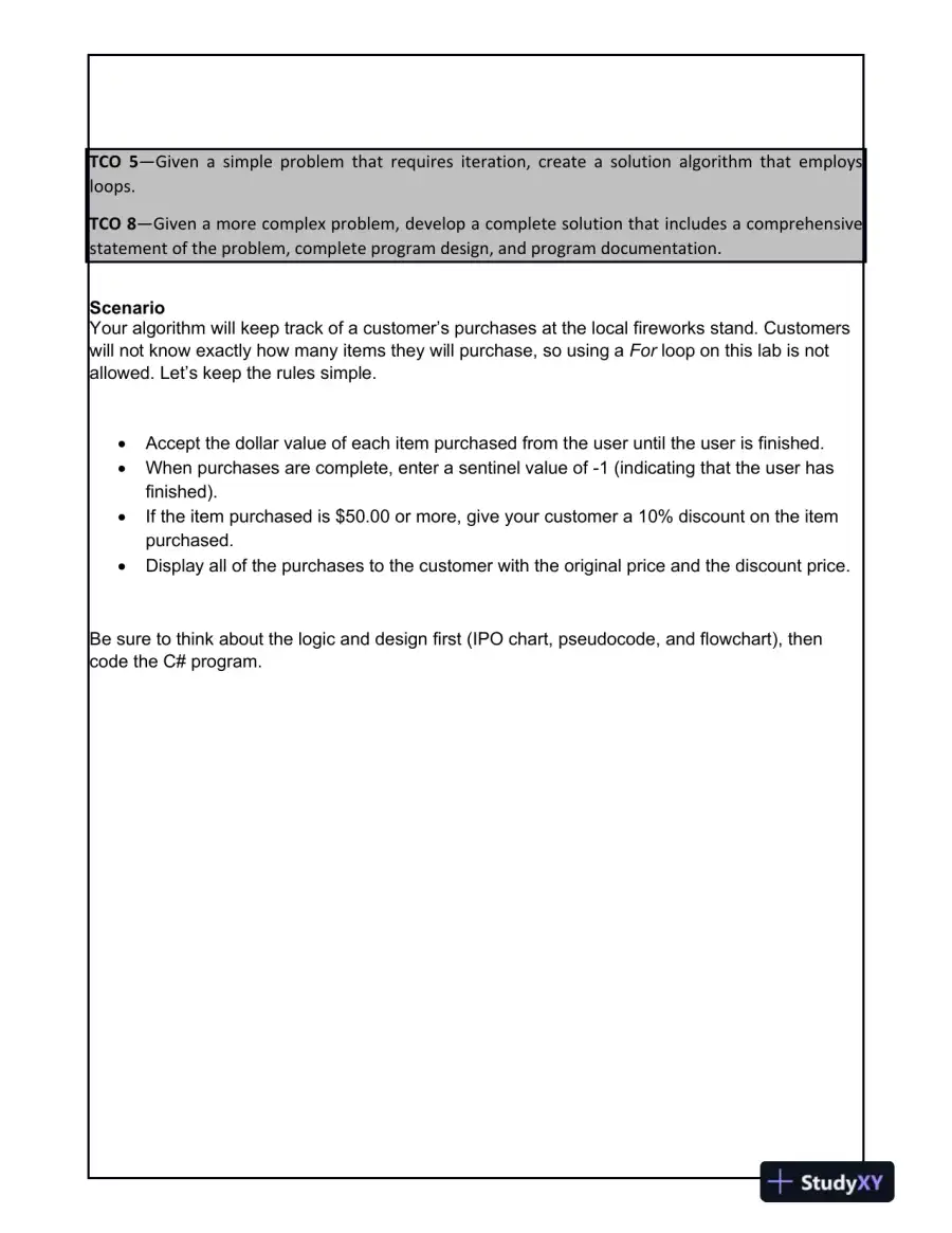 Week 5 iLab� Fireworks Stand Checkout, page 3