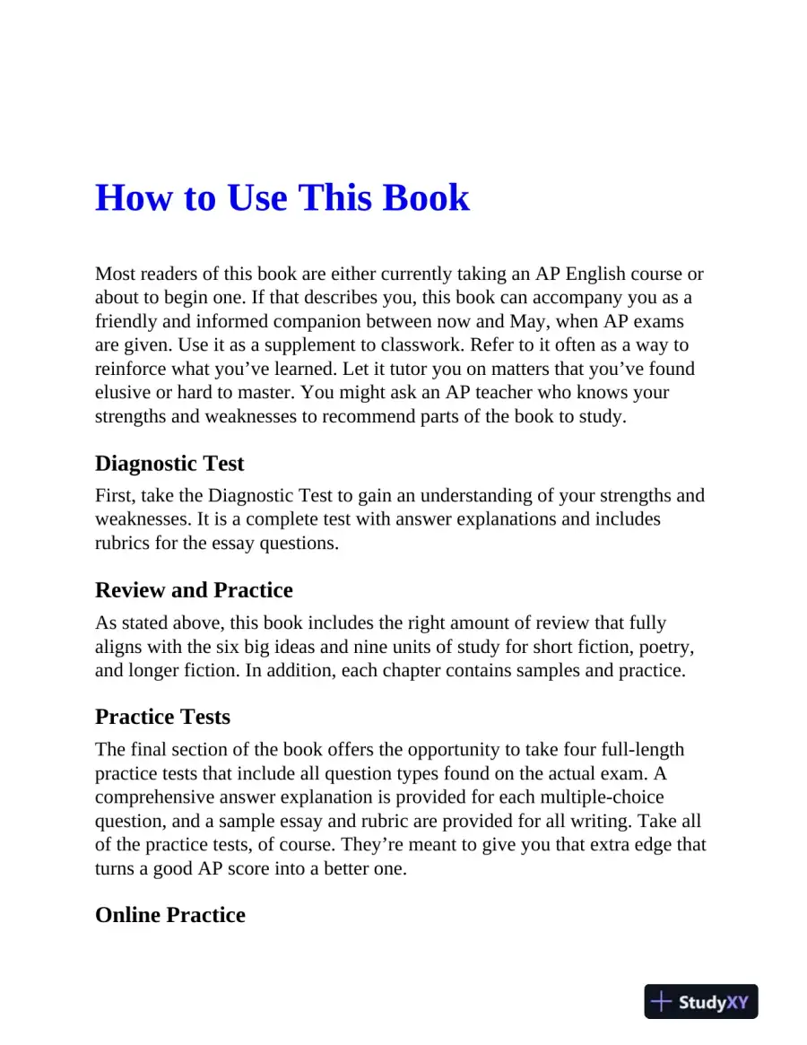 AP English Literature and Composition Premium, 2024: 8 Practice Tests + Comprehensive Review (2024), page 12