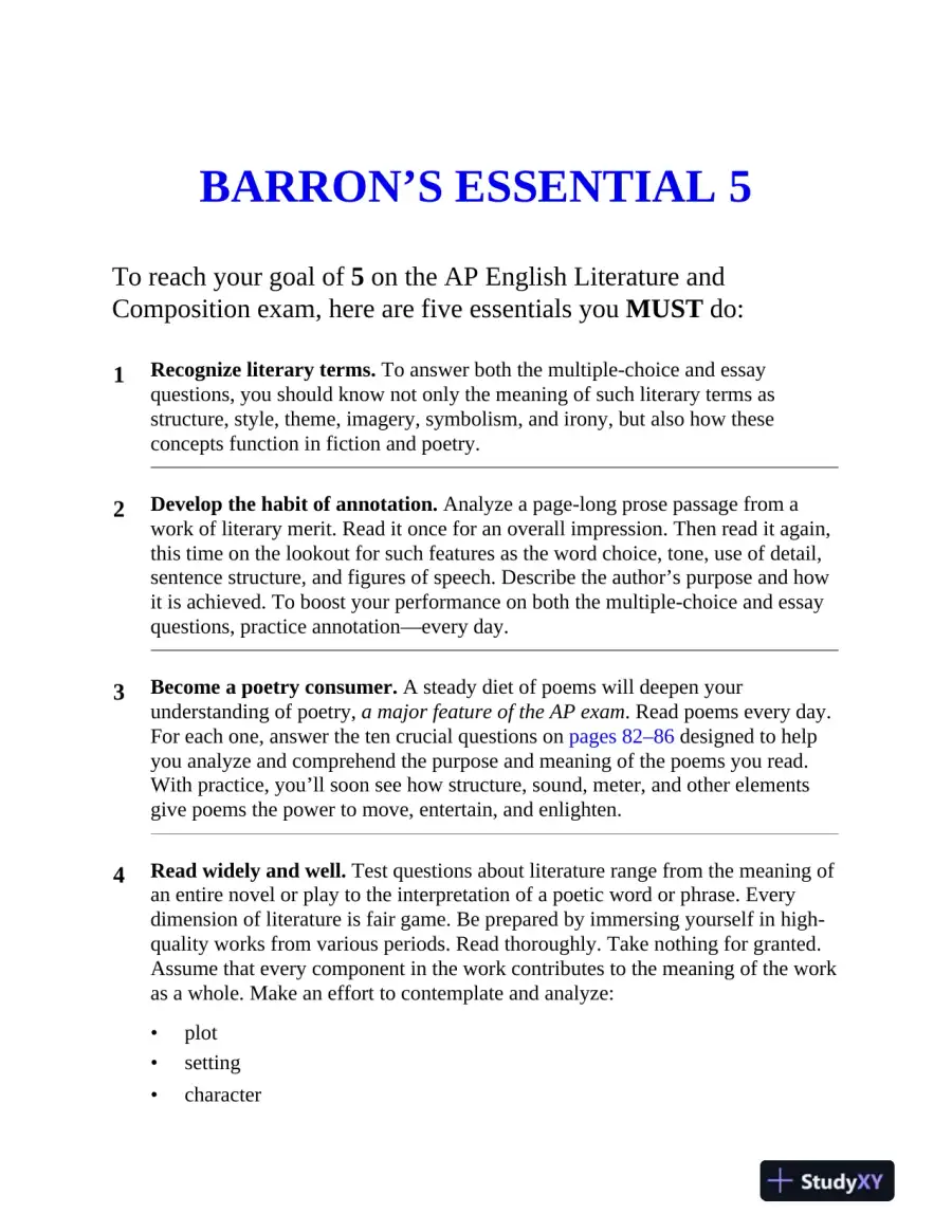 AP English Literature and Composition Premium, 2024: 8 Practice Tests + Comprehensive Review (2024), page 14